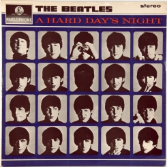 107. BEATLES-A HARD DAY'S NIGHT (STEREO)-1964 FIRST PRESS UK-PARLOPHON-NMINT/NMINT