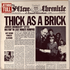 40. JETHRO TULL-THICK AS A BRICK-1972-FIRST PRESS UK-CHRYSALIS-NMINT/NMINT