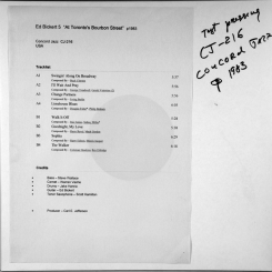 287. ED BICKERT 5-AT TORONTO'S BOURBON STREET-1983-ТЕСТ ПРЕССИНГ USA-CONCORD JAZZ-NMINT/NMINT