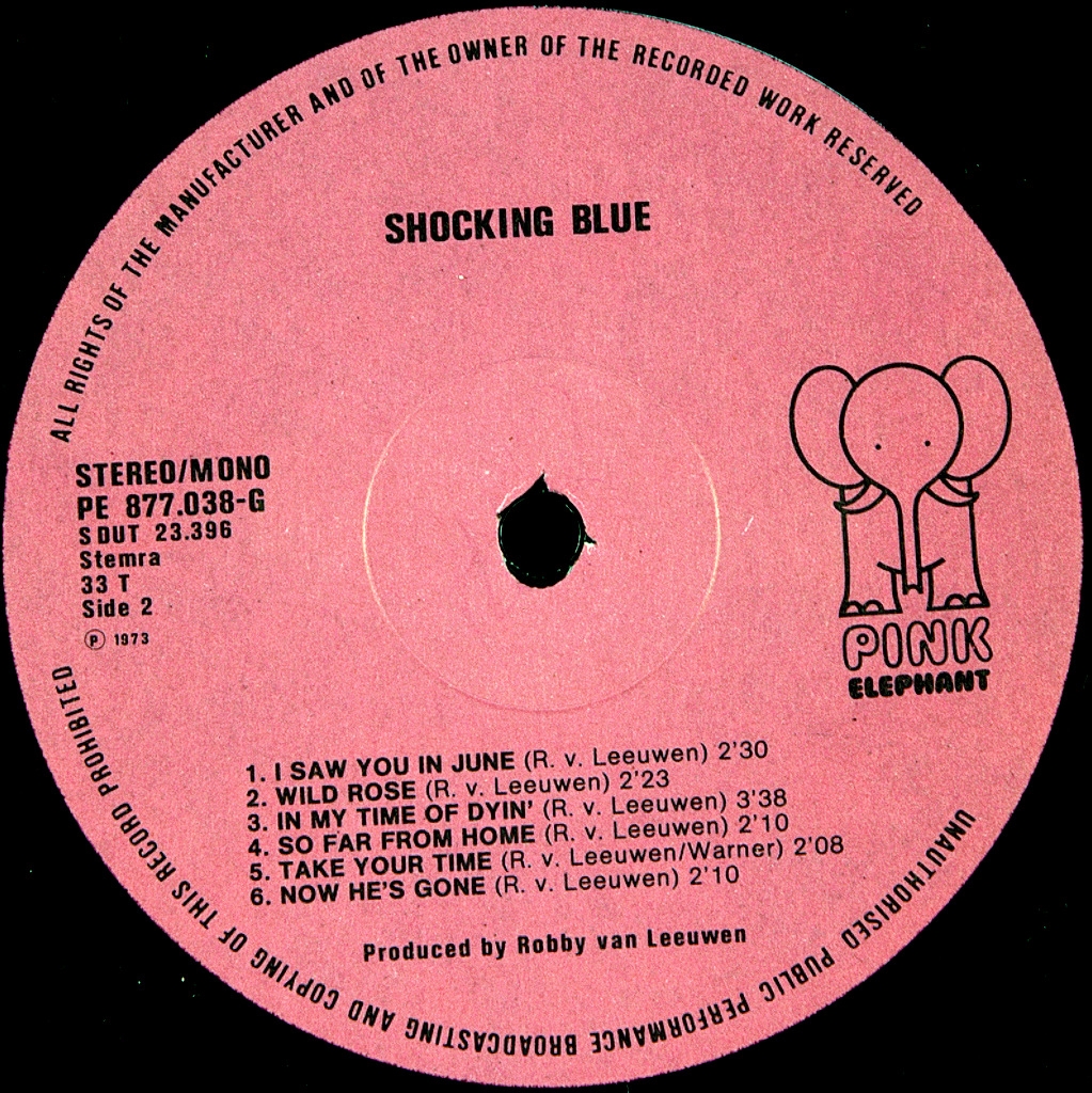 Shocking Blue Ham 1973 ПЕРВЫЙ ПРЕСС Holland Pink Elephant Nmint Nmint