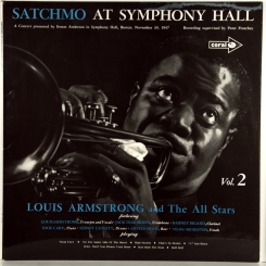 264. LOUIS ARMSTRONG AND THE ALL STARS-SATCHMO AT SYMPHONY HALL VOL2 (MONO)-1970-FIRST PRESS UK-CORAL-NMINT/NMINT