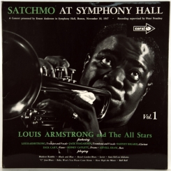 263. LOUIS ARMSTRONG AND THE ALL STARS-SATCHMO AT SYMPHONY HALL VOL1 (MONO)-1970-FIRST PRESS UK-CORAL-NMINT/NMINT